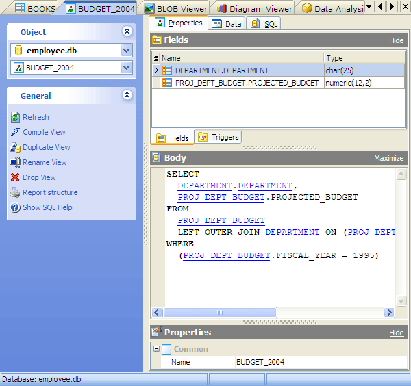 Editing View Properties