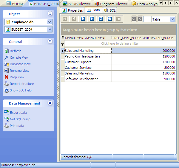 Managing View Data