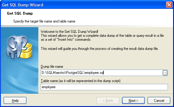 SQL Dump Wizard