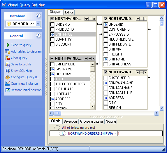 Joining Tables in Visual Query Builder