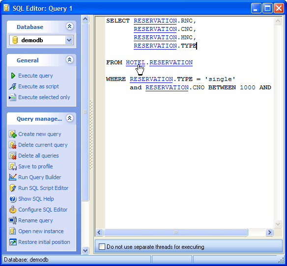 SQL Editor
