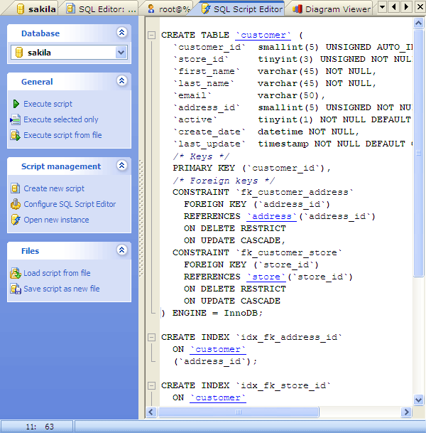 SQL Script Editor