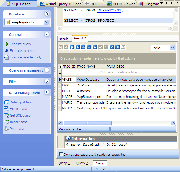 Executing Scripts