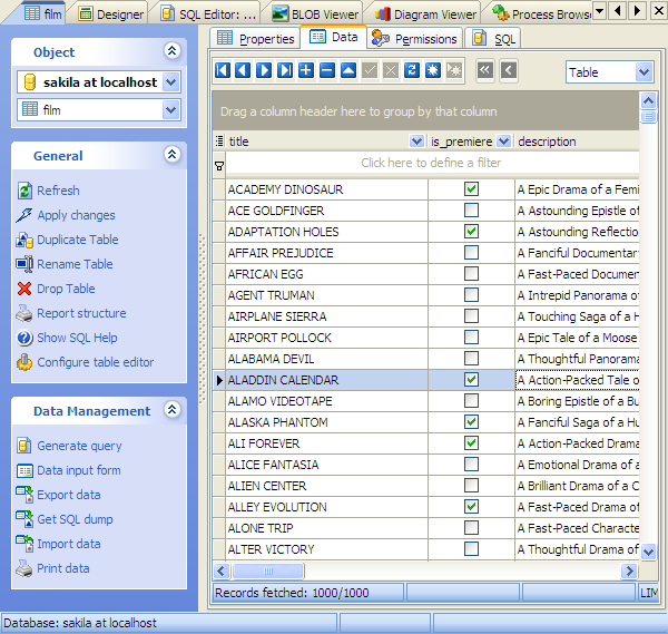 Editing boolean values