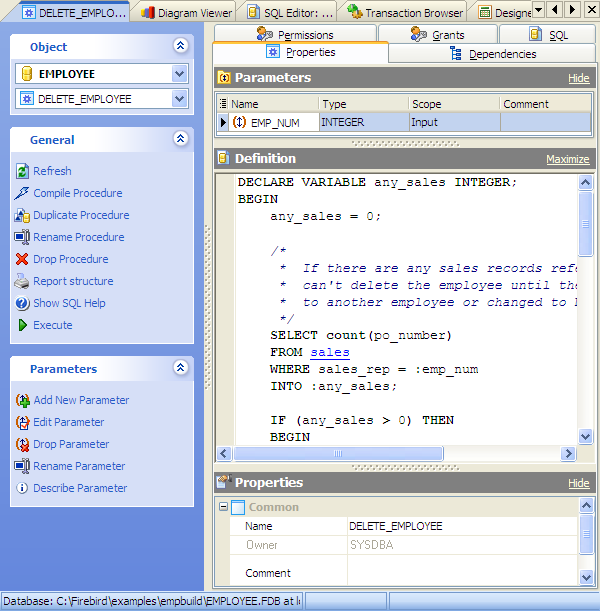 Procedure Editor