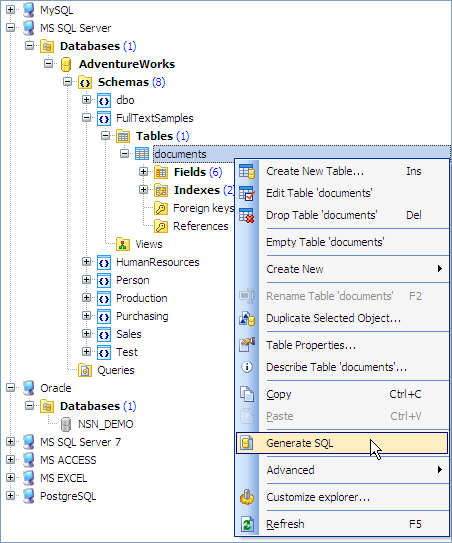 Database Explorer