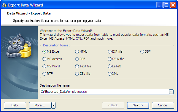 Export Data