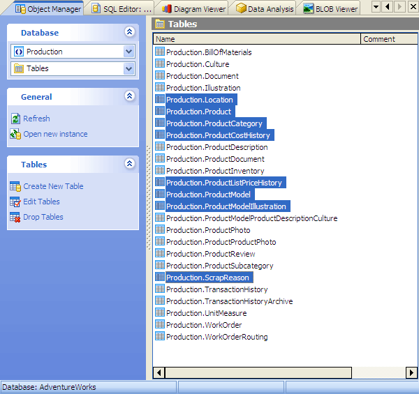 Multi-selection in Object Manager