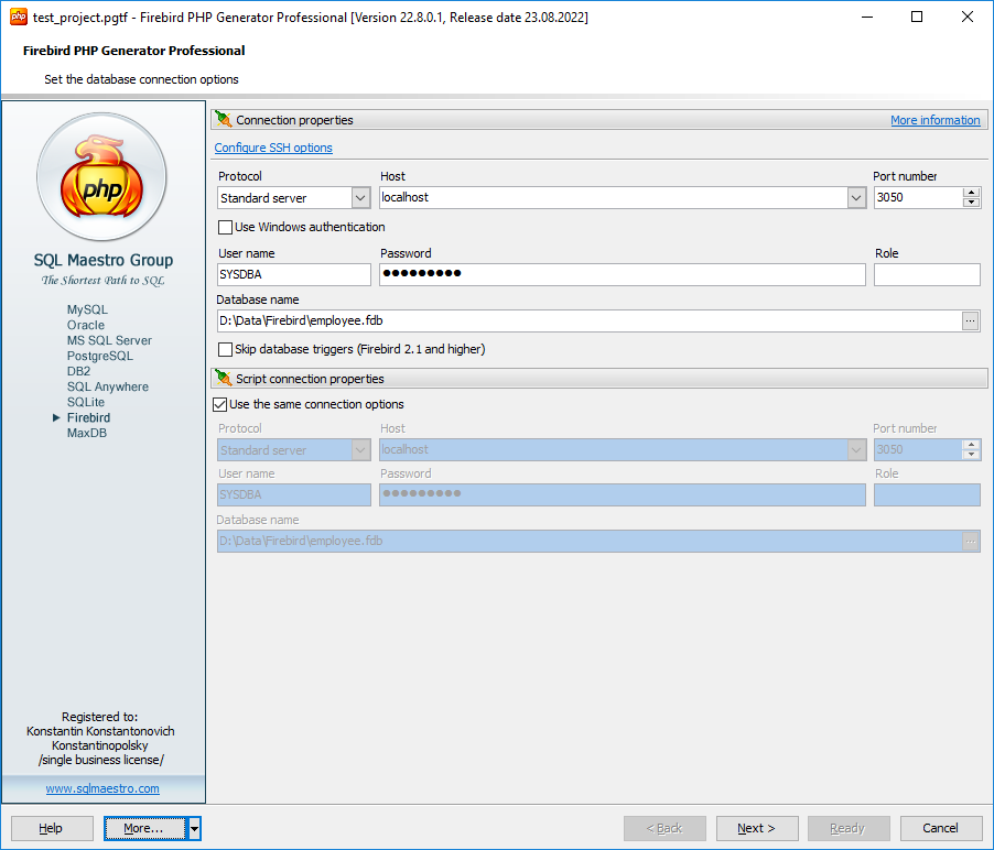 Firebird PHP Generator 22.8 full