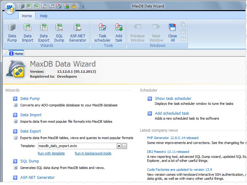 MaxDB Data Wizard