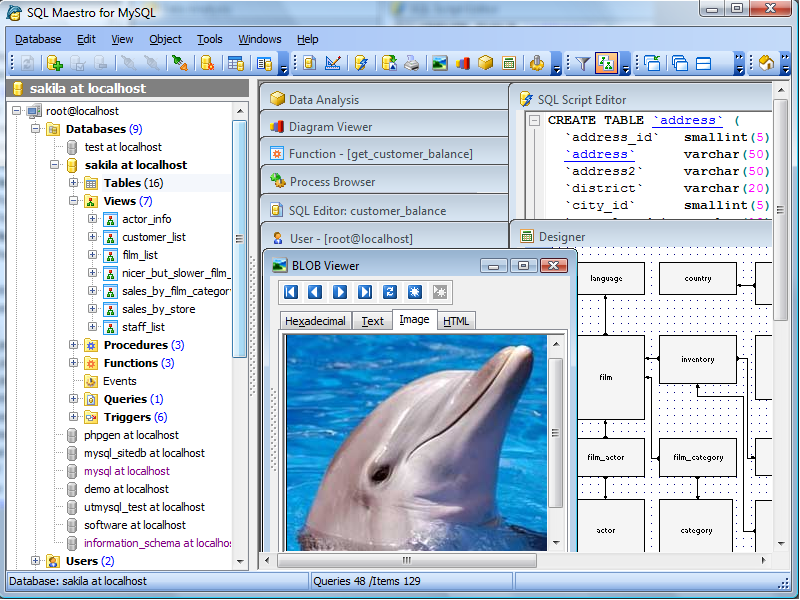 SQL Maestro for MySQL - A Windows GUI tool for MySQL administration.