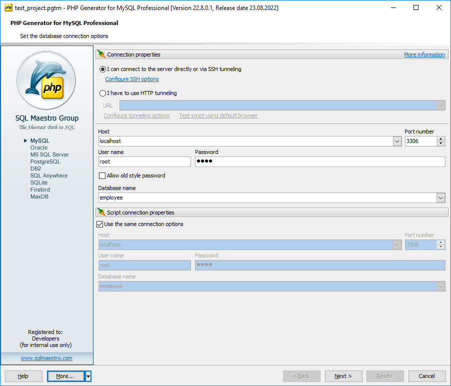 Windows 7 PHP Generator for MySQL 22.8.0.11 full