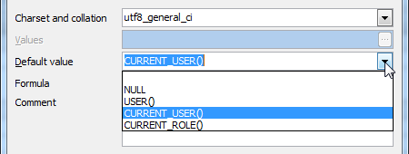 Predefined Default Values