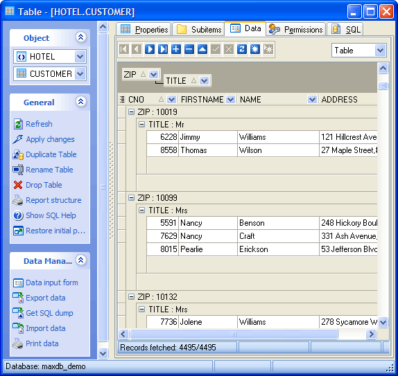 Viewing Data