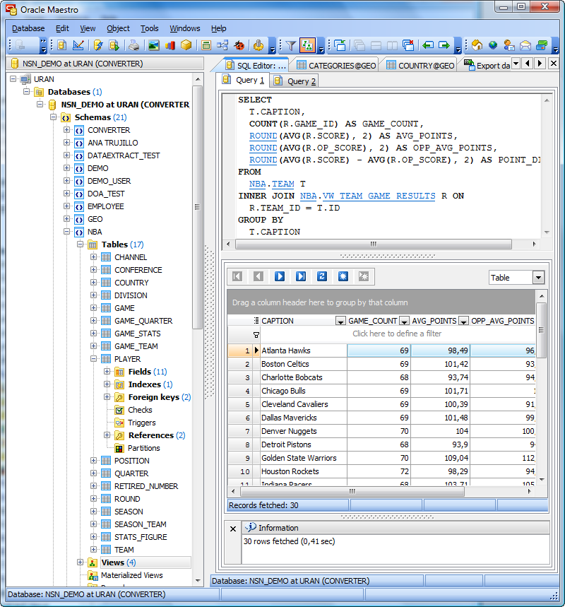 Tabbed MDI Interface