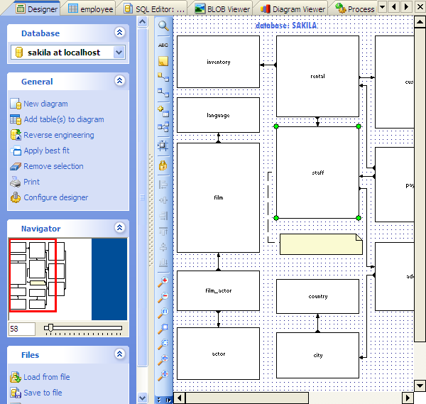 Working with ER diagram