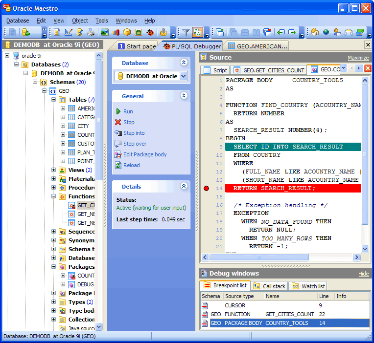 PL/SQL Debugger