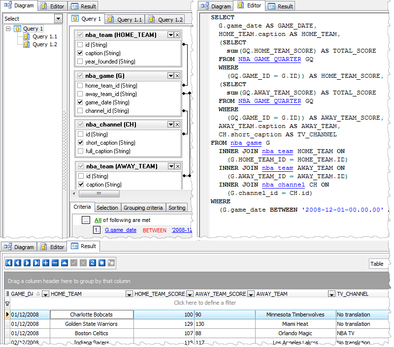 MaxDB Code Factory software