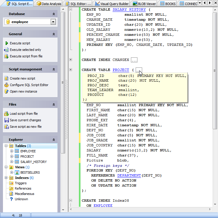 SQL Script Editor