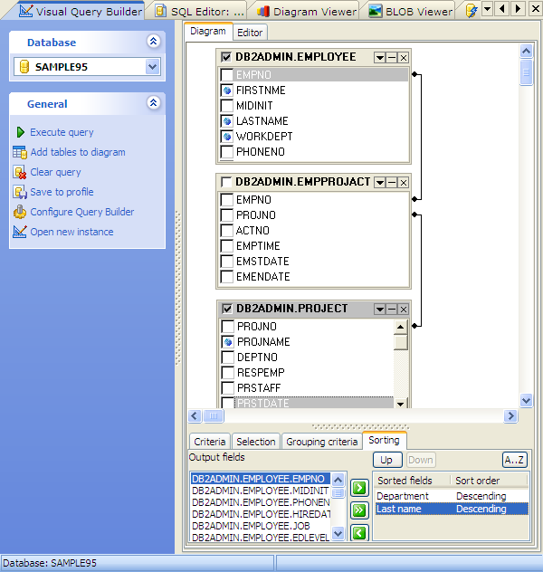 Visual Query Buider