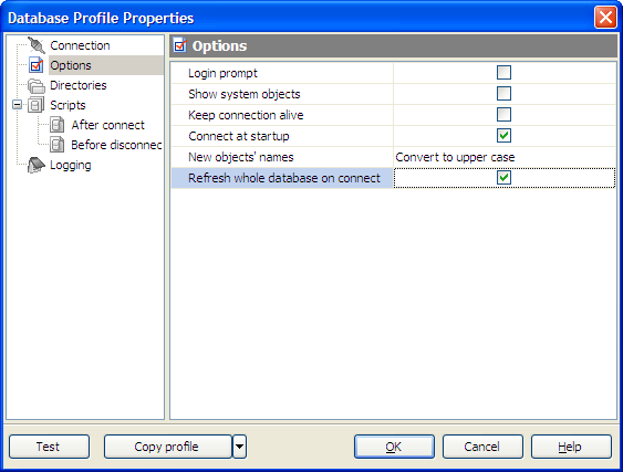 Database Profile Editor