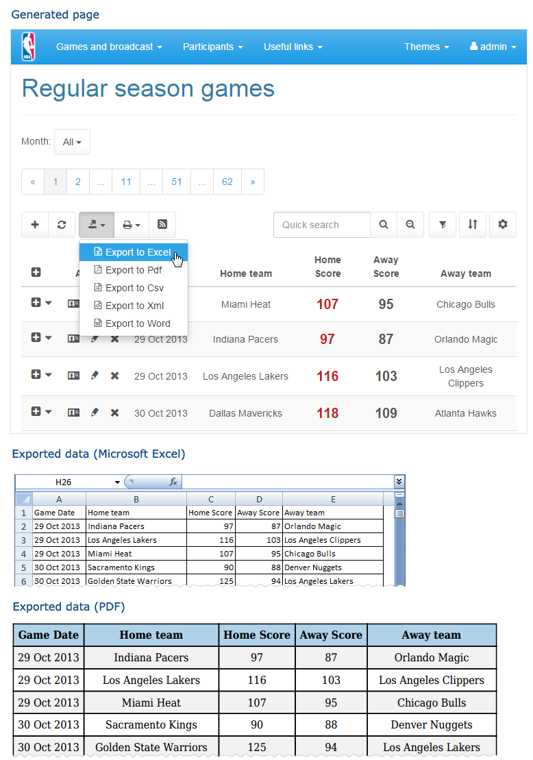 Data Export