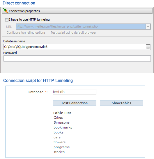 Connecting to database