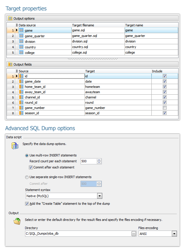 SQL Dump Wizard