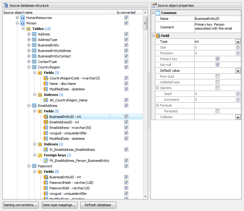 Source Schema