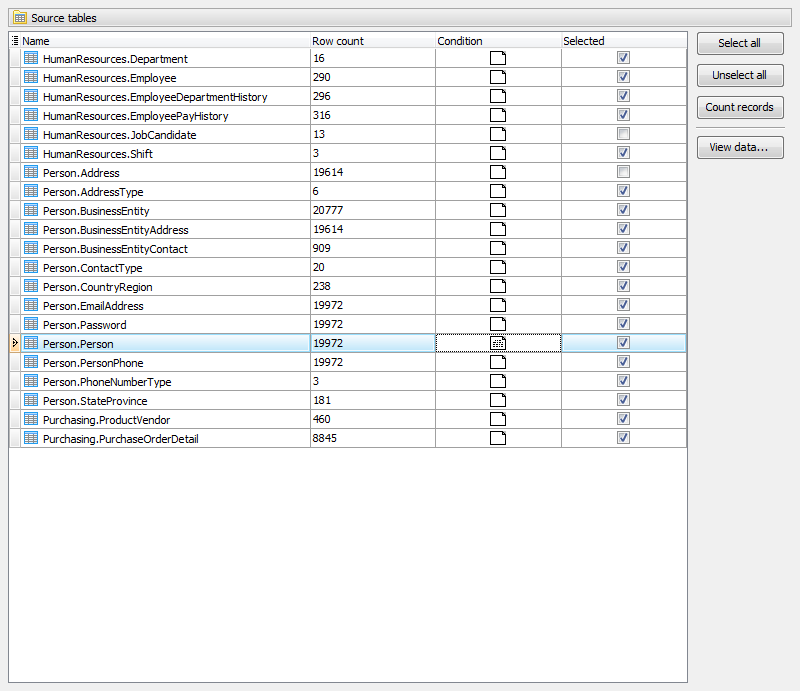 Data Import Settings