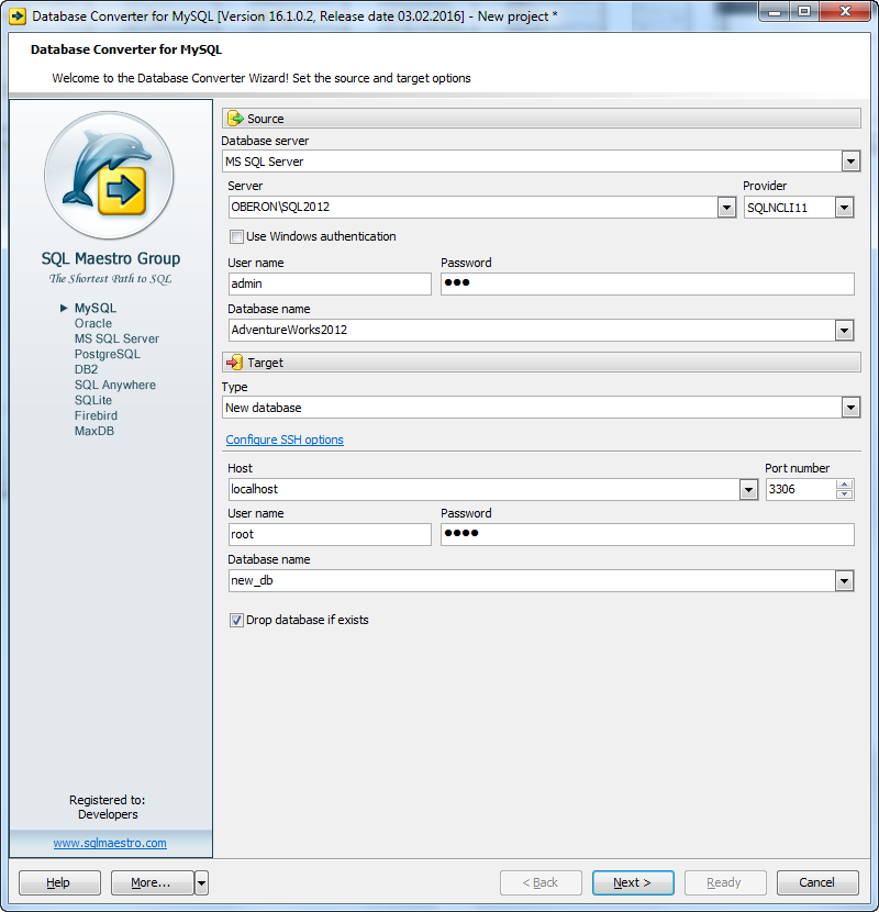 Database Converter for MySQL v16.2.0.7