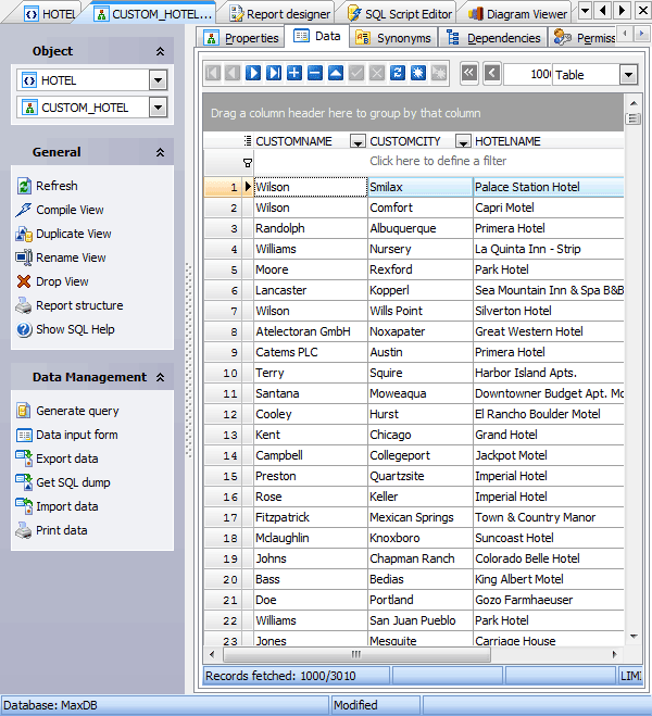 MaxDB GUI Tools - MaxDB database management software by SQL Maestro Group