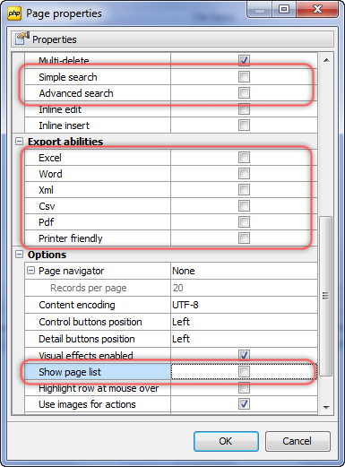 Page Properties