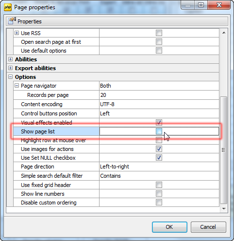 Page Properties