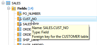 Foreign key column hint