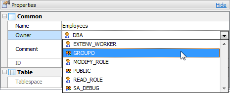 Changing the ownership of an existing table