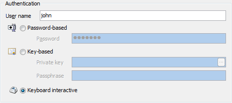 SSH Options: keyboard interactive authentication