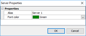 Edit Server Properties dialog