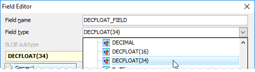 DECFLOAT data type
