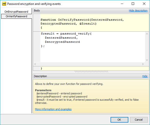 Custom Password Encryption