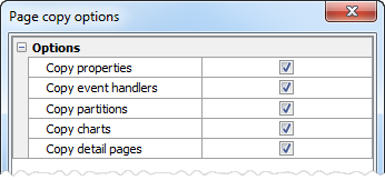 Copy Page dialog