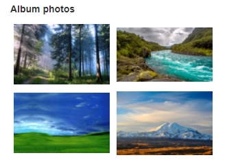 Linked Images in View form