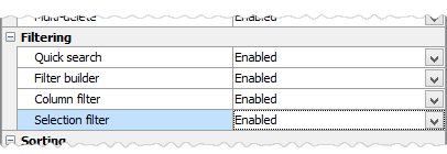 Selection filter