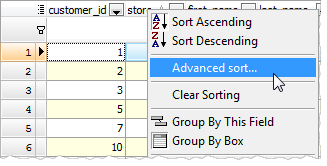 Multi-column sorting