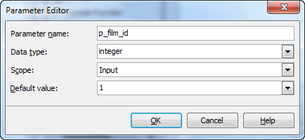 Parameter Editor