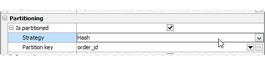 Creating a hash partitioned table