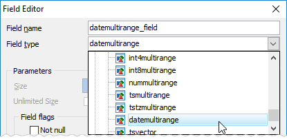 Adding a datemultirange column