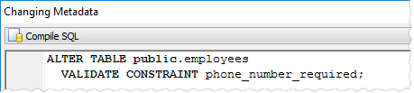 Validate constraint SQL
