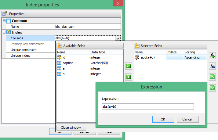 Indexes on expressions