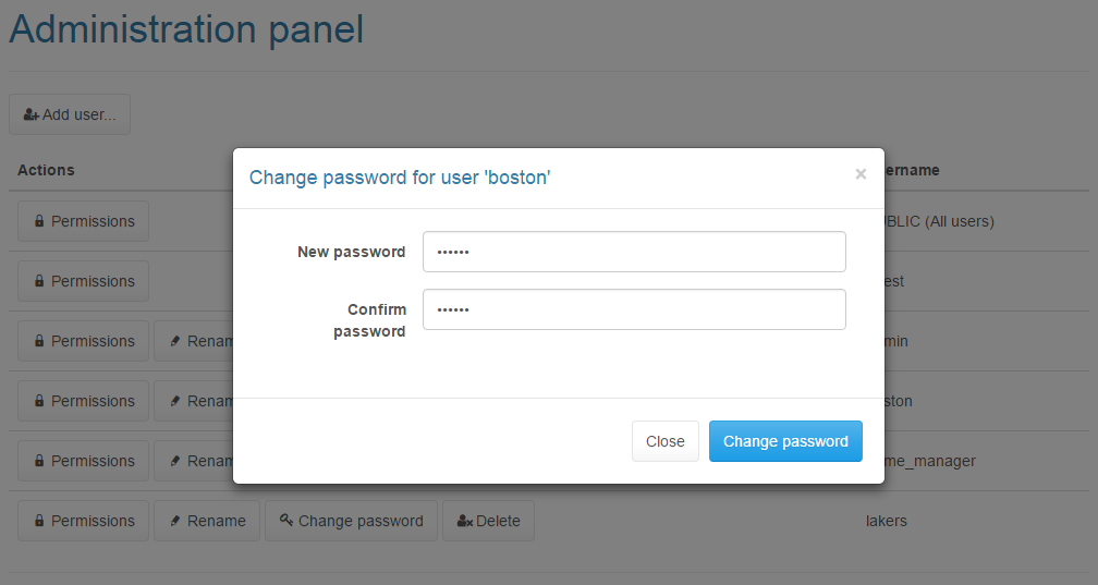 User password php